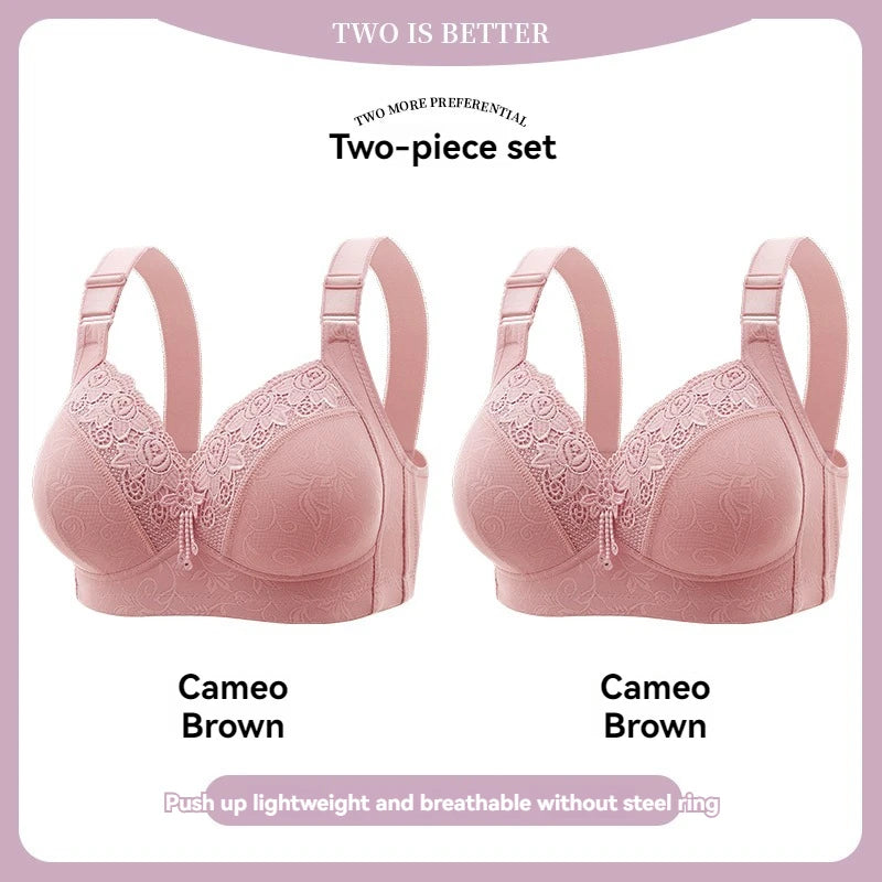 Sujetadores de encaje para mujer, Bralette con perspectiva ultrafina, sujetador con escote en V profundo, lencería Sexy, Tops de talla grande, ropa interior para mamá, sujetador activo
