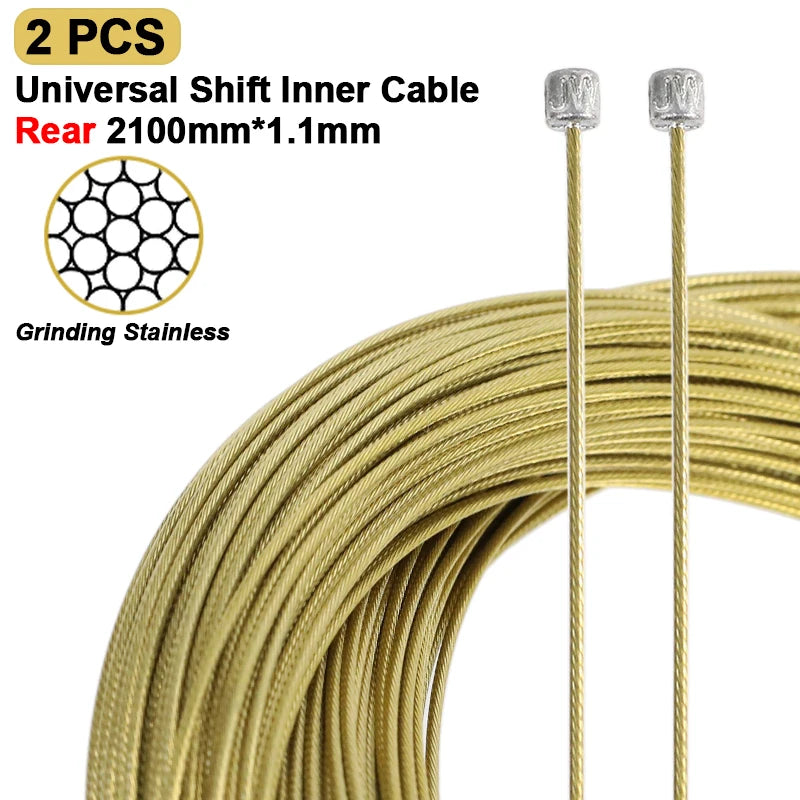 Cables de freno de palanca de cambios de bicicleta HEPPE, Cable de cambio de cambio delantero y trasero para bicicleta de montaña y carretera, juego de cables de acero inoxidable