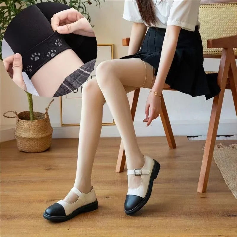 Calcetines largos de terciopelo por encima de la rodilla para mujer y niña, uniforme de alta elasticidad, antideslizantes, ajustados, altura de 190cm