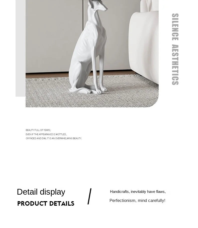 Esculturas de perros grandes para decoración del hogar, mesa de centro, sala de estar, adornos de suelo, bandeja de almacenamiento, estatua, accesorios de decoración del hogar Nórdico