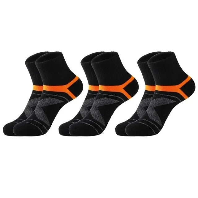 Lote de 3/5/10/20 pares de calcetines deportivos negros para hombre, calcetines informales para correr, Otoño Invierno, calcetines transpirables de alta calidad para hombre