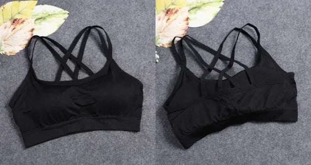 Ropa Interior Deportiva para Mujer, Top Corto sin Costuras para Yoga y Fitness, con Tirantes Anchos con Letras, Cómodo para Entrenamiento, sin Varillas