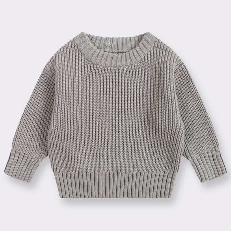 Suéteres de bebé Otoño Invierno niños niñas de manga larga suéter de punto de Color puro bebé niños niñas suéter suéteres ropa