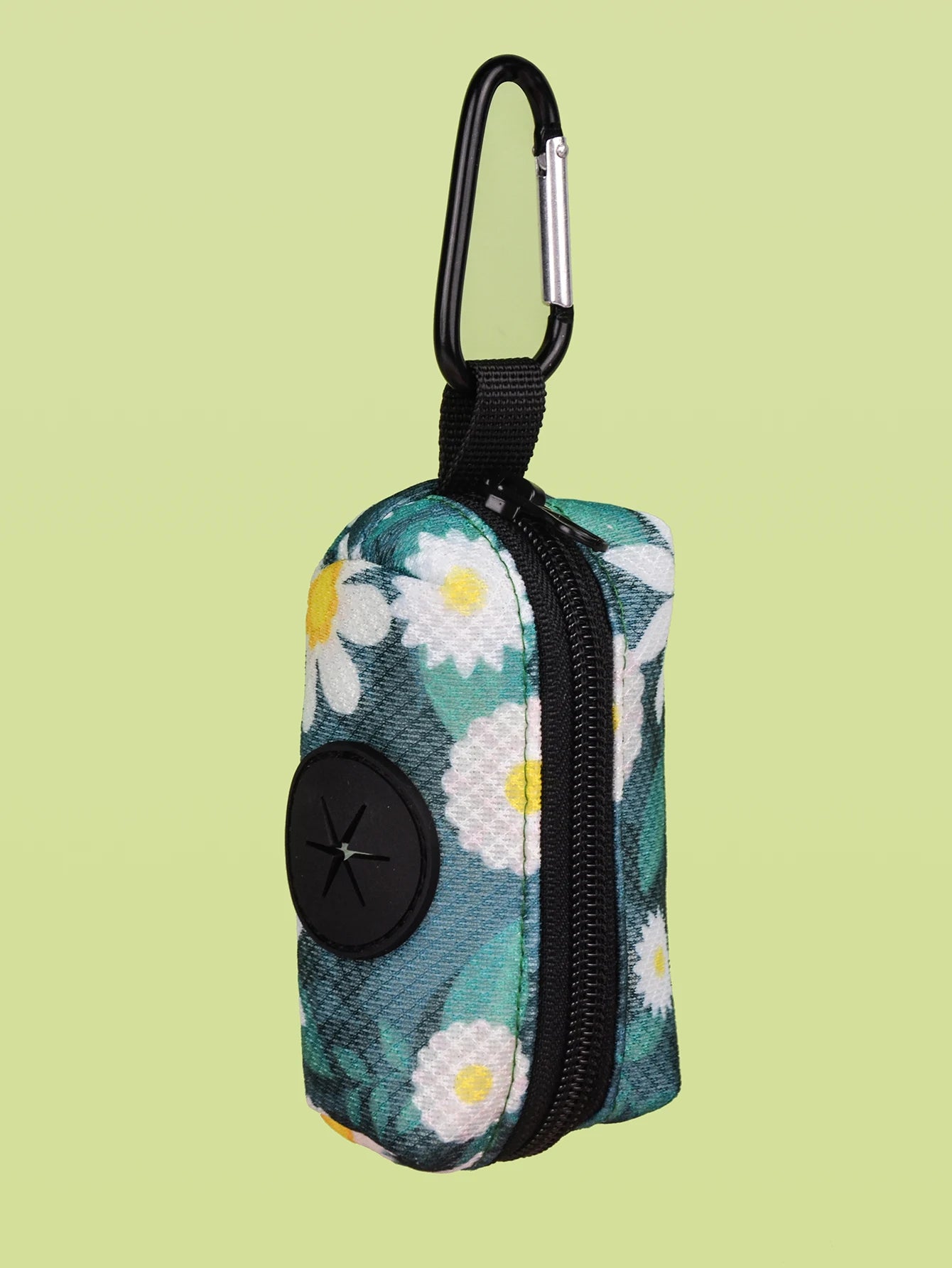 Dispensador de soporte para bolsa de excrementos de mascotas, diseño bonito con estampado abstracto, sin bolsa y correas para excrementos, se puede conectar con cualquier correa para perros