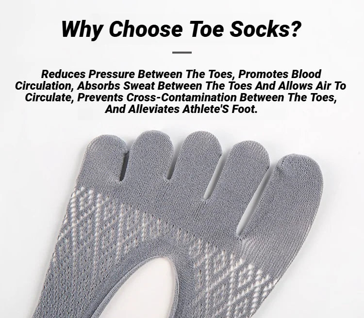 1/5 Pares de Calcetines Invisibles de Verano para Hombre, Calcetines de Cinco Dedos, Finos, de Terciopelo, Antideslizantes, Transpirables, Elásticos, de Seda Suave