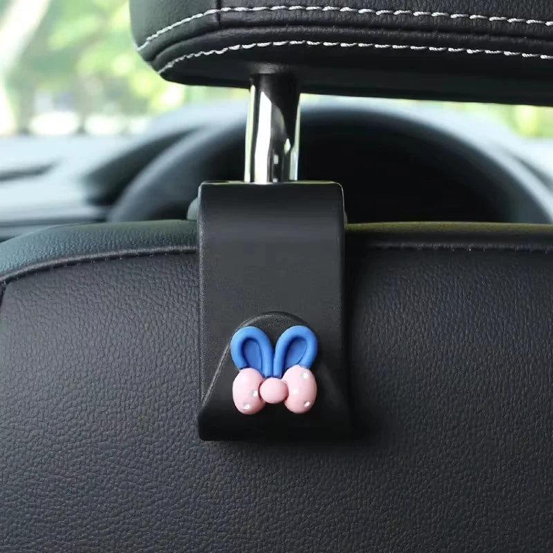 Gancho trasero para asiento de coche con cabeza de perro, decoración tridimensional 3D para asiento trasero de coche, accesorios decorativos para Interior
