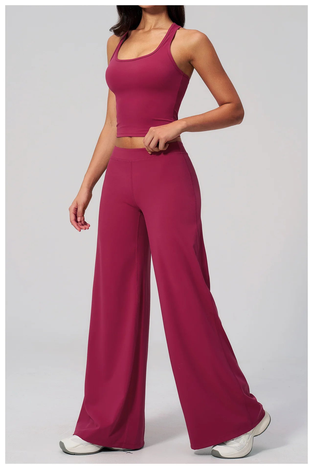 Conjunto Deportivo de Yoga para Mujer, Conjunto de Dos Piezas, Pantalones y Top, Ropa Deportiva para Gimnasio, Yoga y Entrenamiento