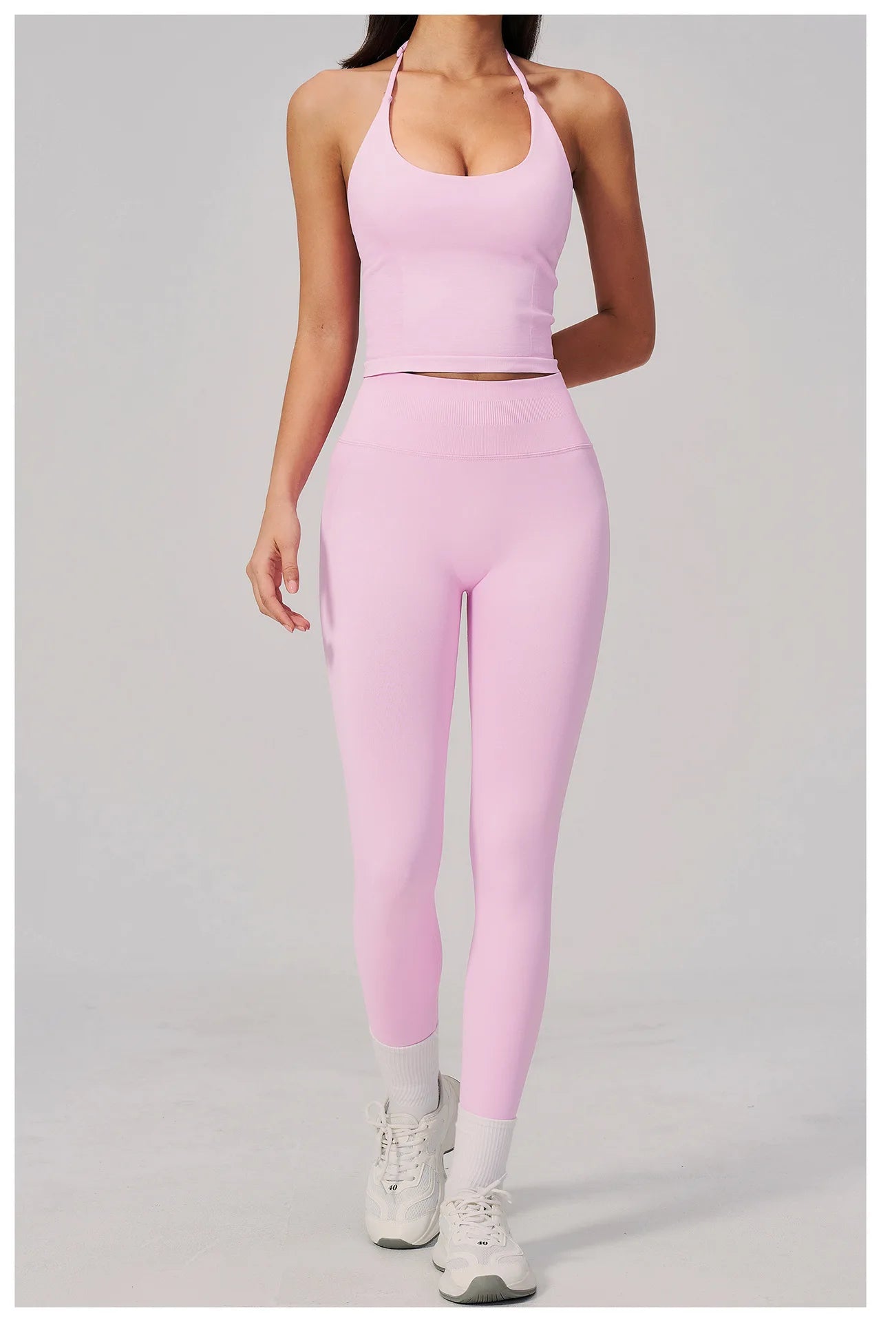 Conjunto de Yoga sin Costuras para Mujer, Ropa Deportiva, Conjunto de Fitness de 2 Piezas, Leggings y Sujetador Deportivo Transpirable, Ropa Deportiva Femenina