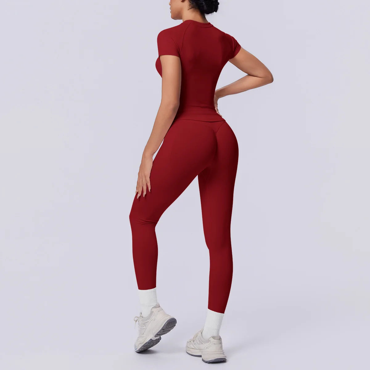 Conjunto Deportivo de Yoga para Mujer, Conjunto de Dos Piezas, Pantalones y Top, Traje Deportivo para Gimnasio, Yoga y Entrenamiento