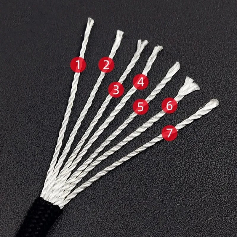 Cuerda Paracord de 7 núcleos 550, 5 15 30 M de diámetro, cordón de 4mm para acampar al aire libre, cordón de supervivencia, paracaídas, accesorios para tienda de senderismo