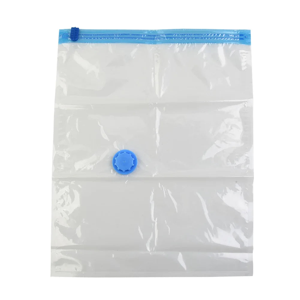Bolsas de almacenamiento al vacío con válvula plegable comprimida, ahorro de espacio, almacenamiento de ropa de gran tamaño para toalla, manta de tela