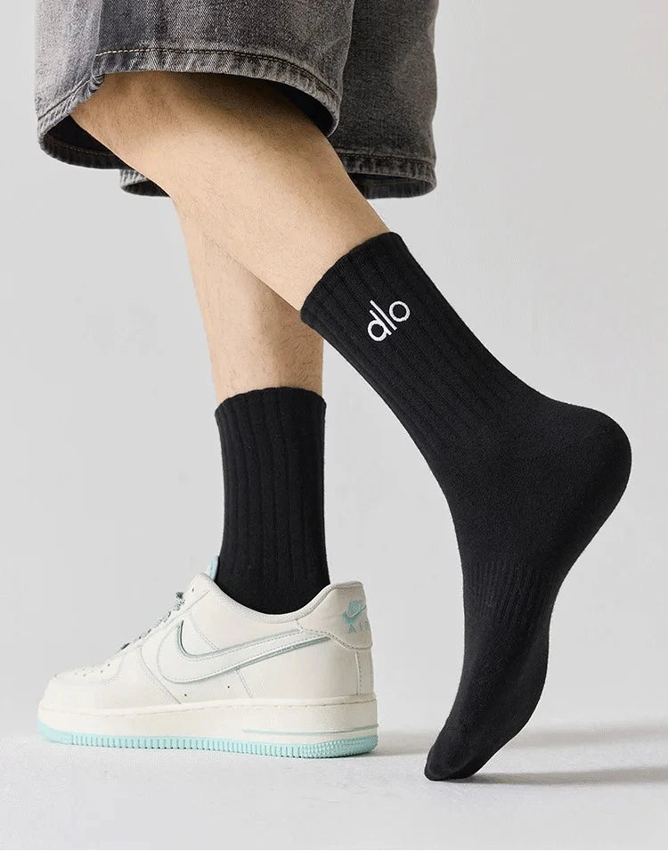 Calcetines dlo de algodón puro antiolor, aptos para todas las estaciones, medias 100% algodón, para jóvenes estudiantes, talla grande, calcetines de baloncesto.