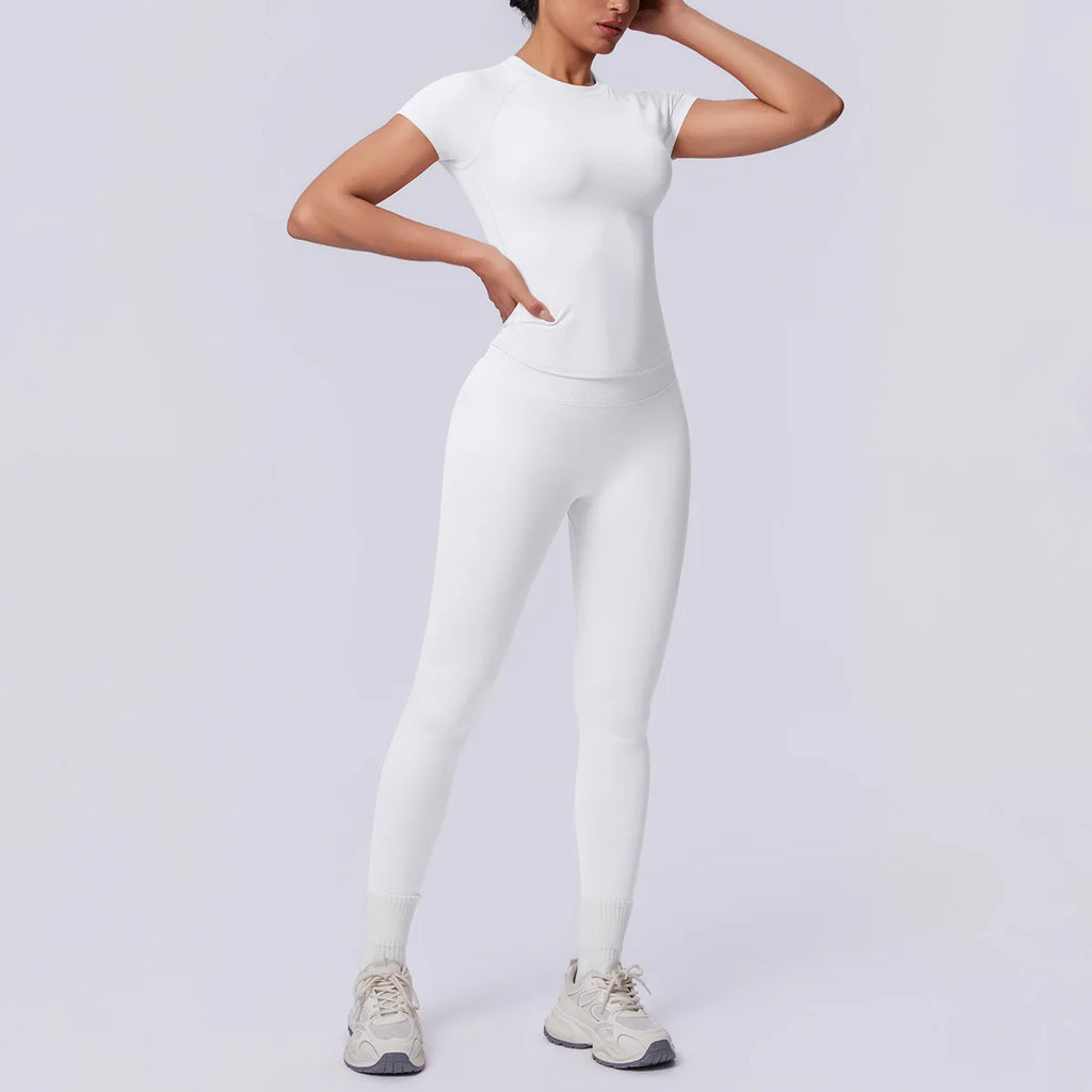 Conjunto Deportivo de Yoga para Mujer, Conjunto de Dos Piezas, Pantalones y Top, Traje Deportivo para Gimnasio, Yoga y Entrenamiento