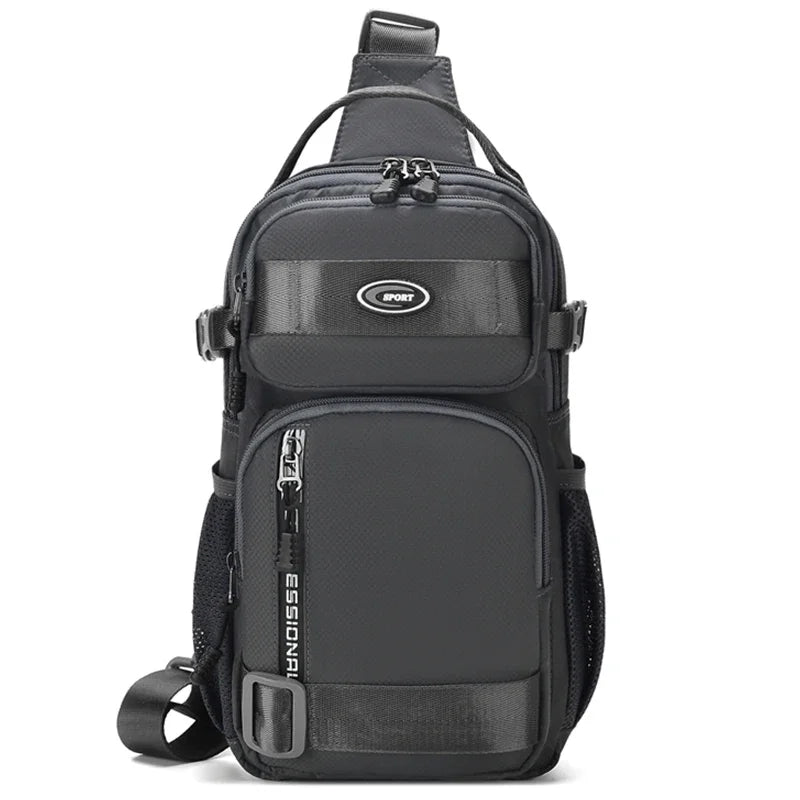Mochila de montar para hombre, bolso de pecho para hombre, bolso de hombro informal para hombre, bolso cruzado ligero y de gran capacidad