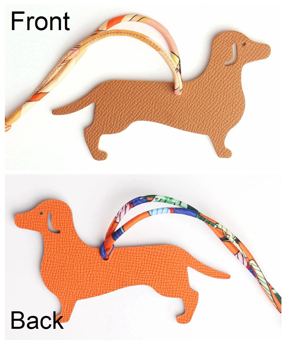 Llavero con doble cara de piel auténtica de grano completo de cocodrilo, gato de la suerte, cachorro, perro, caballo, mochila, colgante, Animal, bolso de mujer