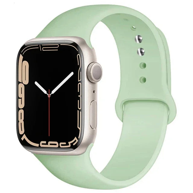Correa de silicona para Apple Watch, 46mm, 44mm, 45mm, 40mm, 41mm, 42-38mm, 49mm, pulsera deportiva iwatch series 11 10 9 8 7 6 5 SE Ultra3