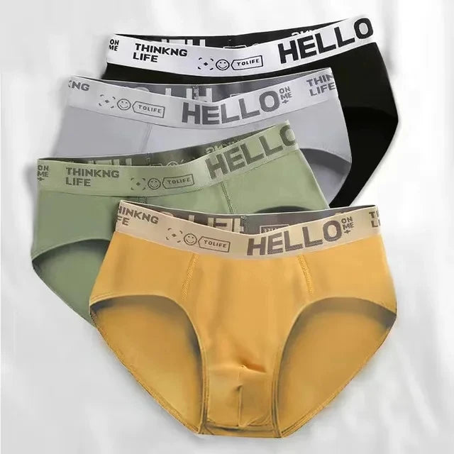 4 unids/lote de calzoncillos Para Hombre, ropa interior Para Hombre, pantalones cortos sexis, bragas Para Hombre, calzoncillos elásticos transpirables Para Hombres de gran tamaño