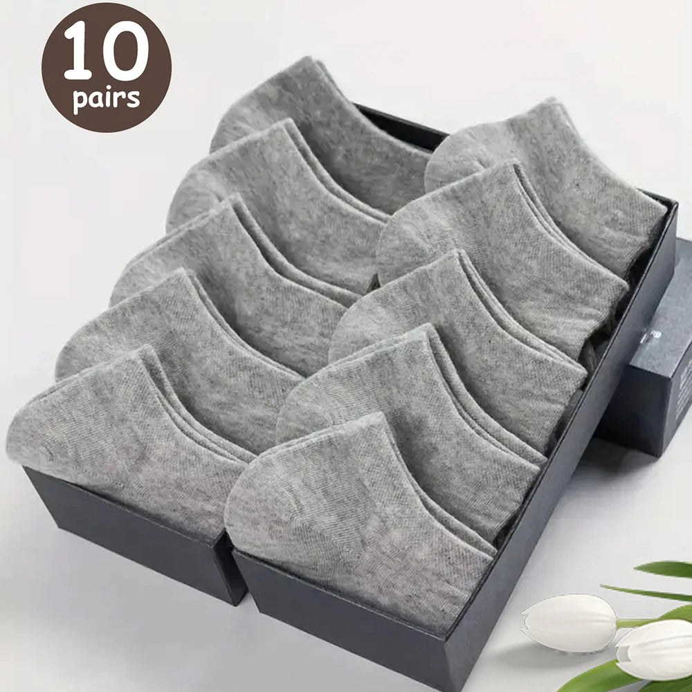 10/20/30/40/50 pares de calcetines tobilleros de corte bajo con desodorante transpirable para hombre, ropa cómoda que absorbe el sudor y para verano
