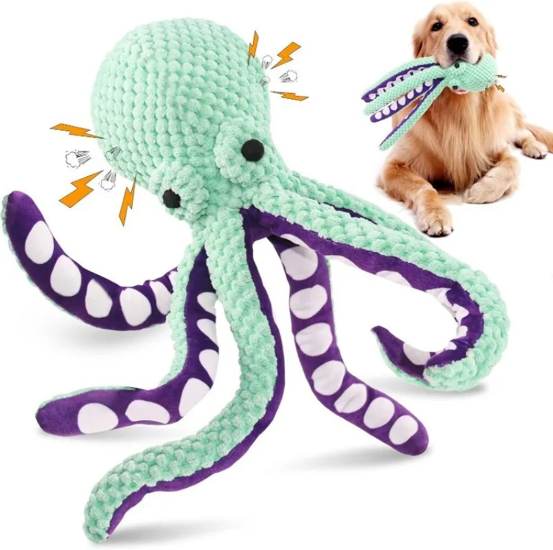 Juguete grande para perros de peluche chirriante, juguete masticable de tela suave para todos los tamaños de perros, recompensa de entrenamiento y regalo