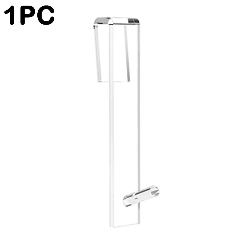 Gancho de acrílico para puerta de ducha, perchero transparente sin perforaciones, COLGADOR PARA Albornoz de baño, sobre puerta de vidrio