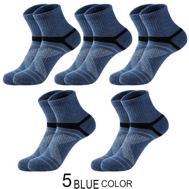 Lote de 3/5/10/20 pares de calcetines deportivos negros para hombre, calcetines informales para correr, Otoño Invierno, calcetines transpirables de alta calidad para hombre