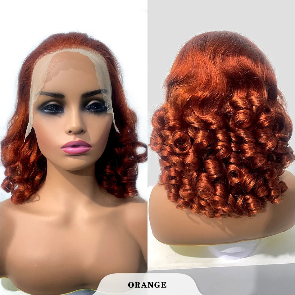 Pelucas de cabello crudo 100% vietnamita, densidad 250, ombré, doble estiramiento, rizado, onda suelta, 13x4 HD, peluca sin pegamento con encaje frontal prearrancado