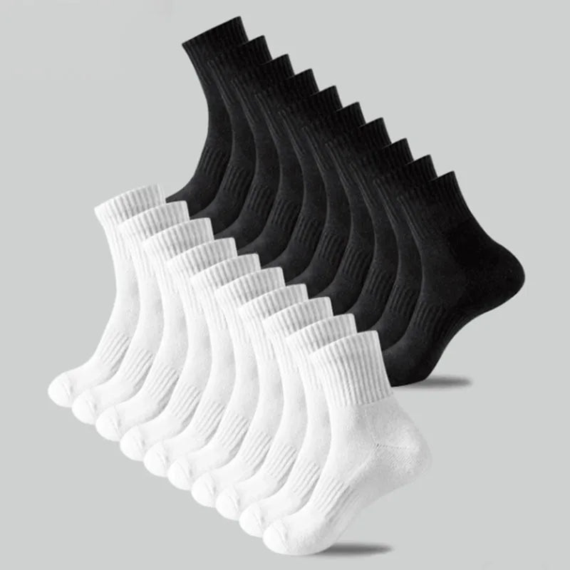 5/10/20 pares de calcetines de cuello redondo de color sólido neutro, calcetines deportivos transpirables y cómodos para primavera y verano, calcetines deportivos para todas las estaciones