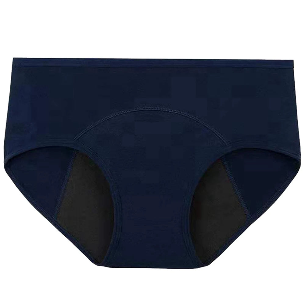 Bragas menstruales muy abundantes para mujer, calzoncillos de algodón transpirables, ropa interior fisiológica de cintura baja para mujer