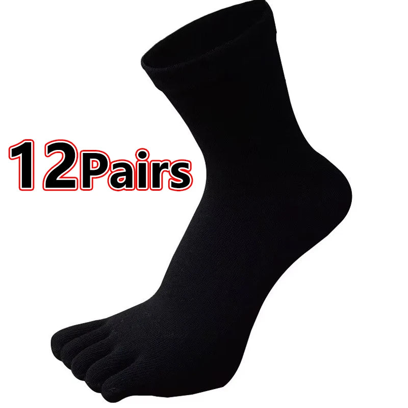 5 pares de calcetines con dedos para hombre y mujer, calcetines con cinco dedos, calcetines de algodón transpirables, calcetines deportivos para correr, Color sólido como regalo de cumpleaños