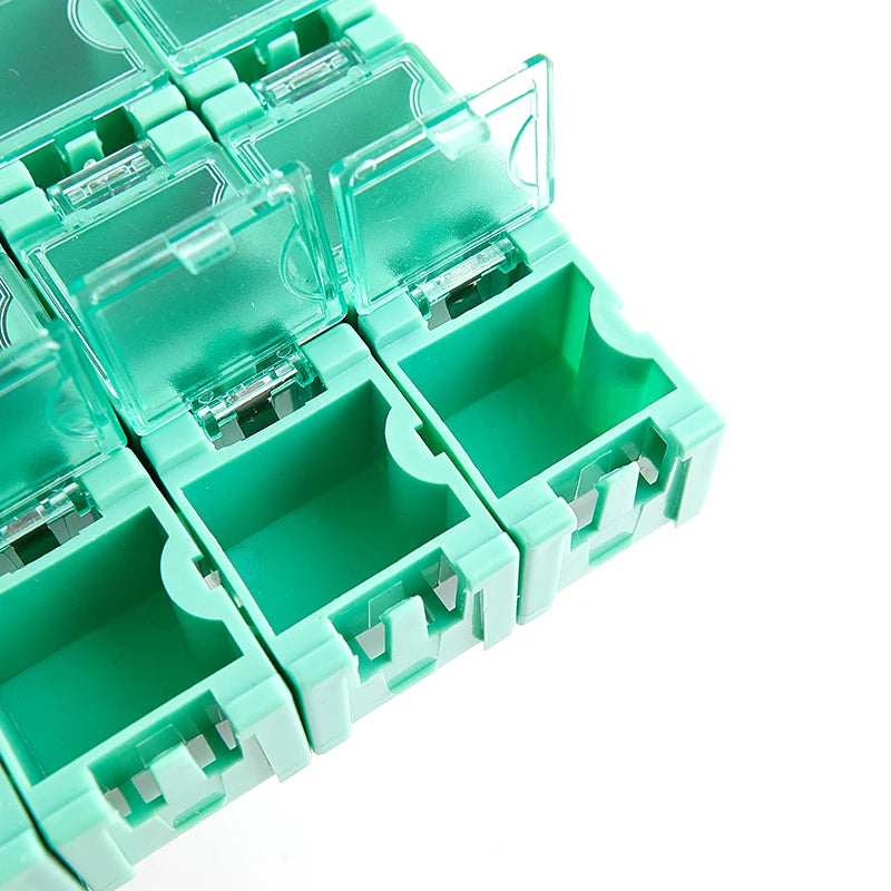 50 unids/set SMD SMT contenedor de componentes electrónicos Mini kit de cajas de almacenamiento