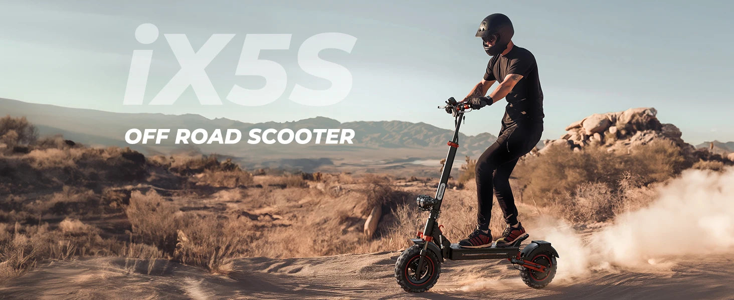 Patinete eléctrico iScooter iX5s de 15 Ah y 1000 W, potente, antideslizante, todoterreno, con neumático, autonomía de 65 km y 45 km/h.