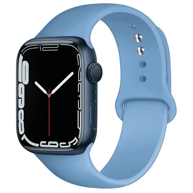 Correa de silicona para Apple Watch, 46mm, 44mm, 45mm, 40mm, 41mm, 42-38mm, 49mm, pulsera deportiva iwatch series 11 10 9 8 7 6 5 SE Ultra3