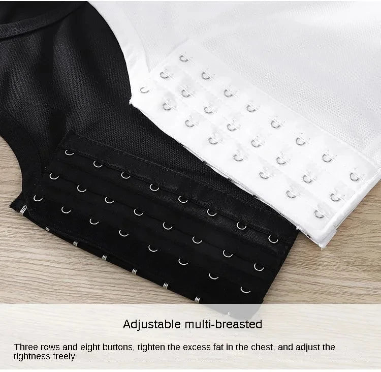 Carpeta de pecho transpirable para mujer, chaleco corto con hebilla lateral, Tops, carpeta de pecho, ropa interior, camisetas sin mangas, vendaje envolvente para el pecho inalámbrico