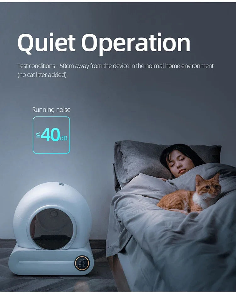 Caja de arena inteligente para gatos, completamente automática, gran capacidad, semicerrada, inodoro inteligente para gatos, Control remoto por aplicación