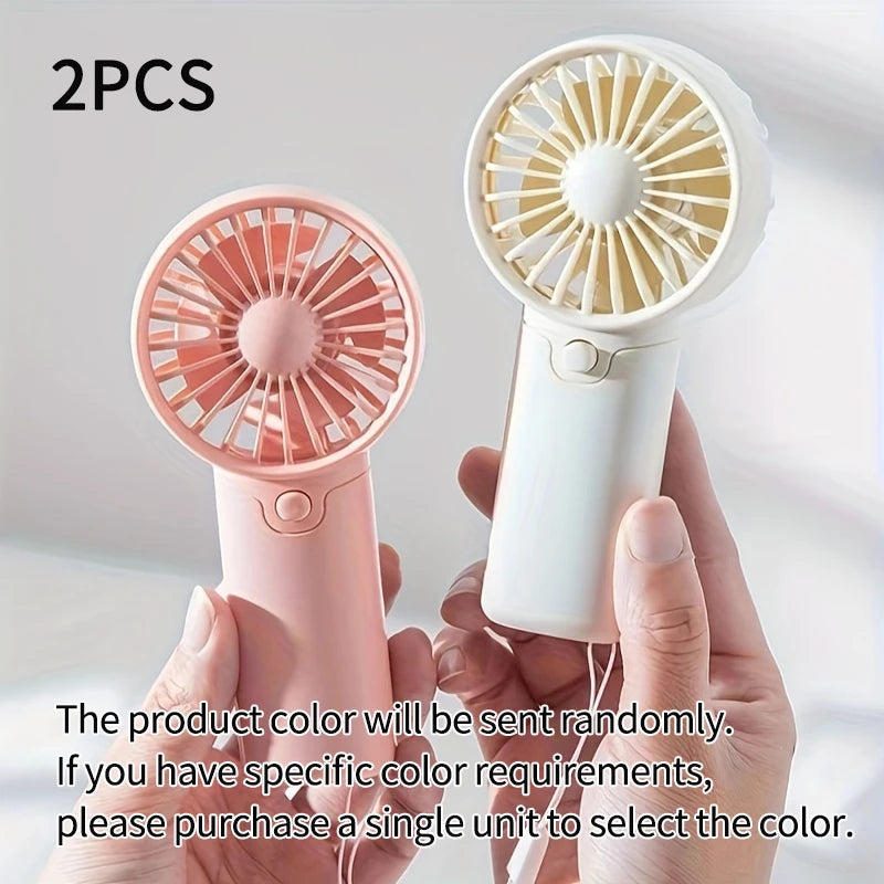 2025 lindo Mini ventilador portátil ventilador de mano ligero práctico tamaño de bolsillo bajo ruido pequeño ventilador eléctrico regalo para estudiantes ventilador al aire libre