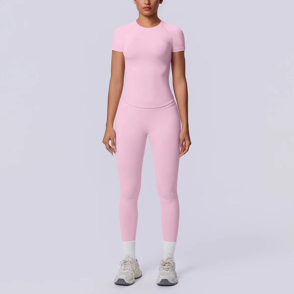 Conjunto Deportivo de Yoga para Mujer, Conjunto de Dos Piezas, Pantalones y Top, Traje Deportivo para Gimnasio, Yoga y Entrenamiento