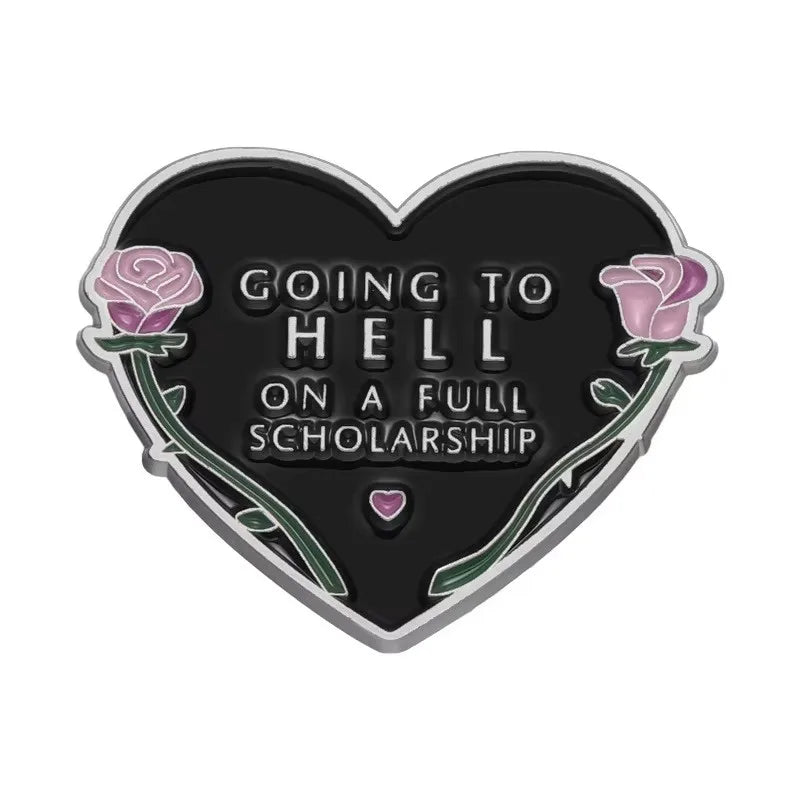 Alfileres esmaltados con frase divertida y humorística, broches con citas positivas geométricas creativas, insignia para solapa, joyería de moda, regalos para amigos