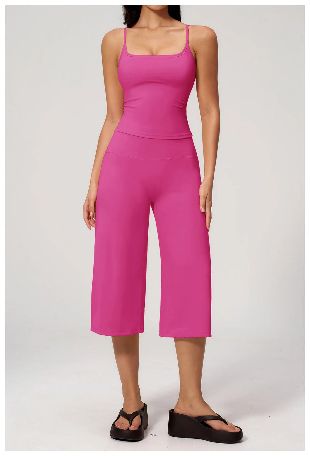 Conjunto Deportivo de Yoga para Mujer, Conjunto de Dos Piezas, Pantalones y Top, Traje Deportivo para Gimnasio, Yoga y Entrenamiento