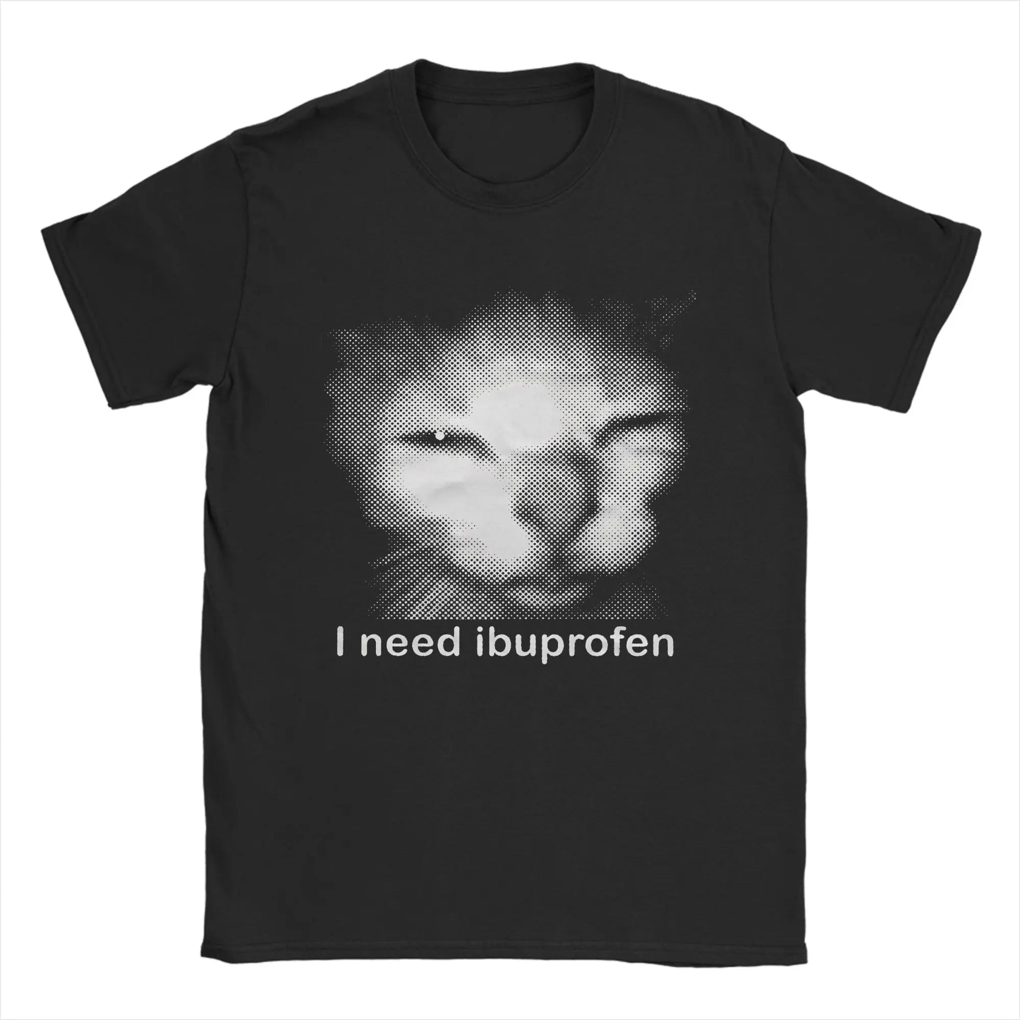 Camiseta con estampado Vintage de gato I Need Ibuprofen, camiseta Retro Y2K de manga corta, camisetas de algodón con cuello redondo de verano 4XL 5XL 6XL