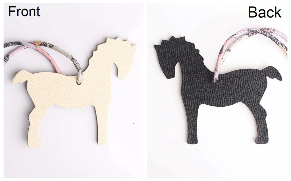 Llavero con doble cara de piel auténtica de grano completo de cocodrilo, gato de la suerte, cachorro, perro, caballo, mochila, colgante, Animal, bolso de mujer