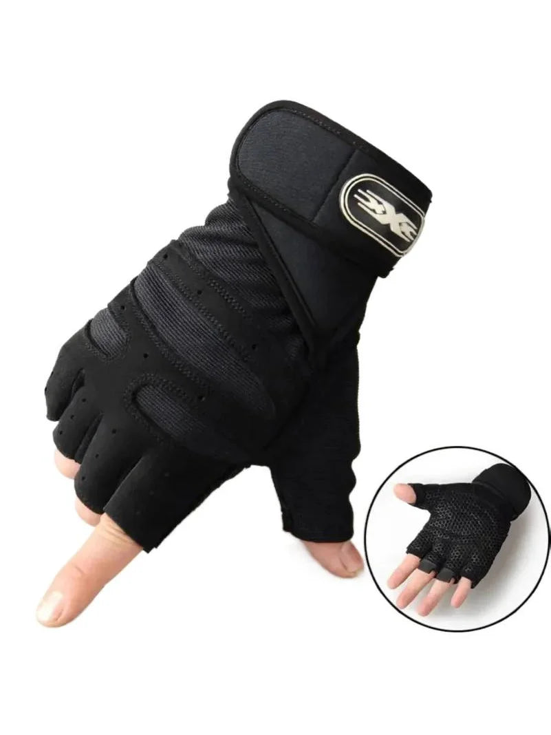 1 par de guantes de gimnasio para Fitness, guantes de pulsera para levantamiento de pesas, entrenamiento de culturismo, ejercicio deportivo, guante de ciclismo