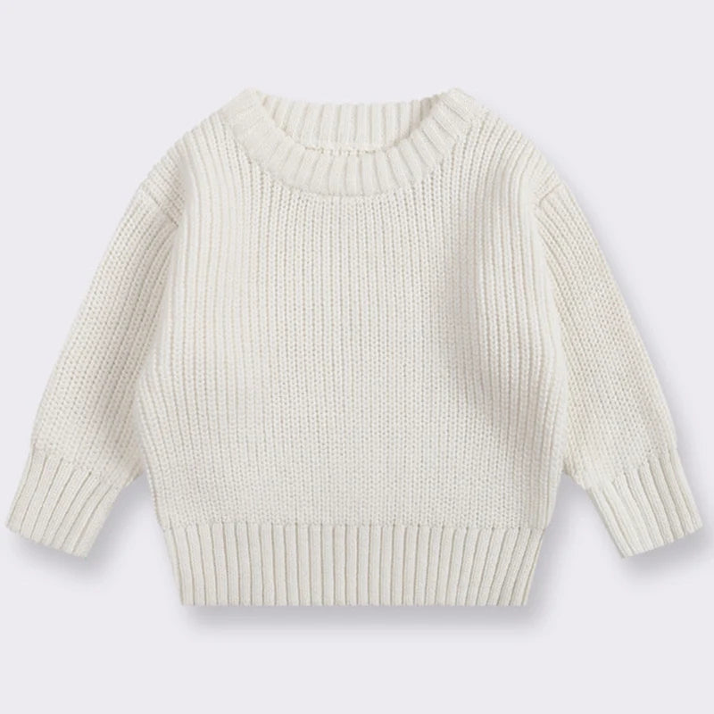 Suéteres de bebé Otoño Invierno niños niñas de manga larga suéter de punto de Color puro bebé niños niñas suéter suéteres ropa