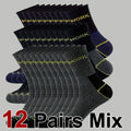 6/12 pares de calcetines de tubo medio a prueba de olores de negocios de alta calidad para hombres calcetines deportivos de ocio transpirables absorbentes del sudor para todas las estaciones