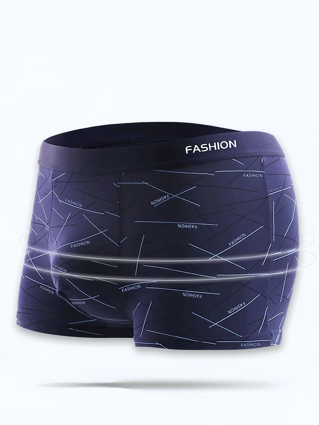 Ropa interior para hombre 4 Uds., calzoncillos boxer íntimos con estampado de líneas diarias cómodos, suaves y a la moda, boxers deportivos y transpirables