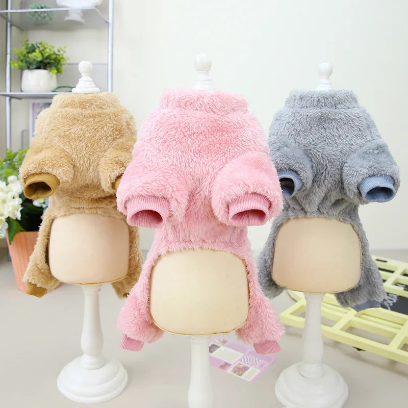 Mono térmico de lana para perros, pijamas cálidos para cachorros y gatitos, ropa de dormir para Chihuahua, caniche, mascotas pequeñas, ropa suave y cómoda para mascotas