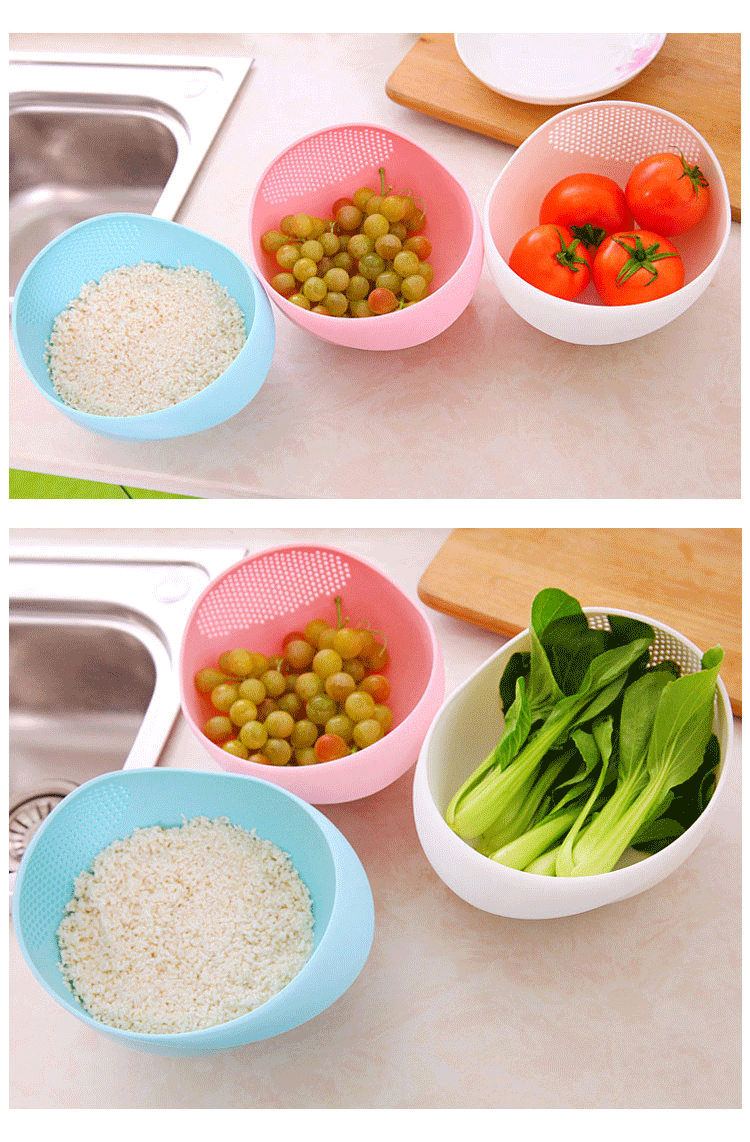 Cesta de drenaje de arroz, filtro de arroz, frutas y verduras de drenaje de tamiz, suministros de cocina, herramientas pequeñas multiusos, 1 pieza