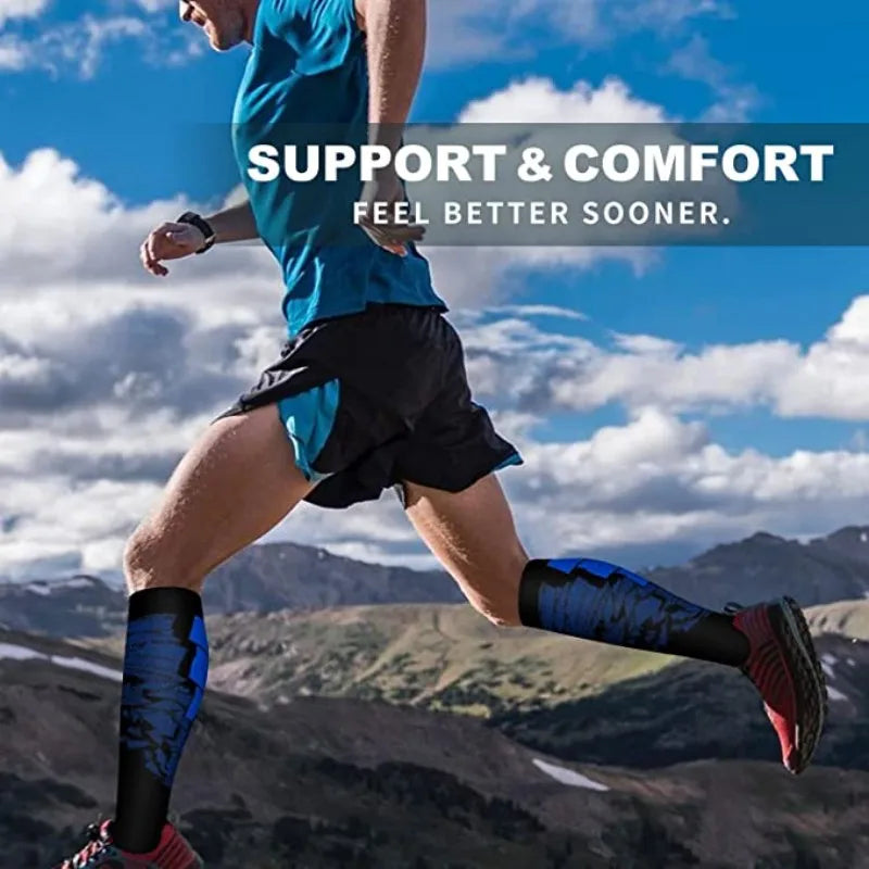 Calcetines de compresión para correr, calcetines deportivos para enfermería médica, 20-30mmHg, para viajes en vuelo, embarazo, Edema, Diabetes, venas varicosas