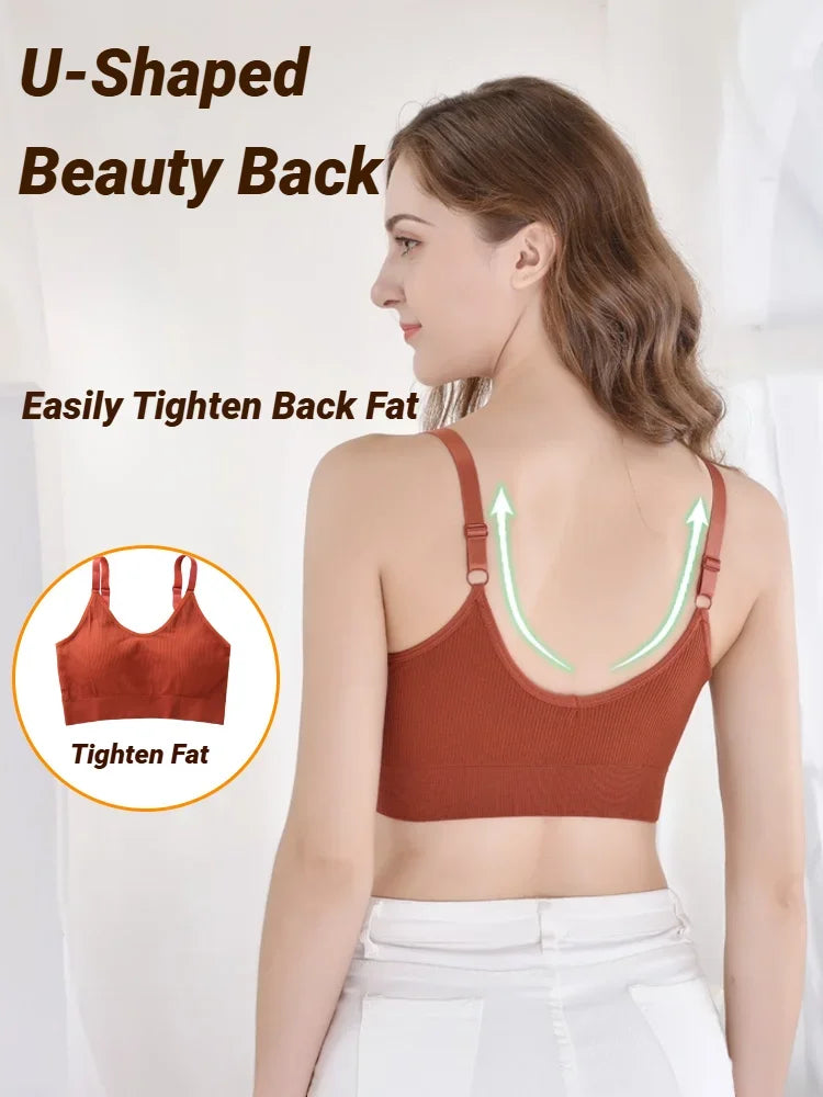 Sujetadores sexis sin costuras para mujer, Bralette transpirable de copa completa, sujetador para dormir sin aros, Top de tubo deportivo de alta calidad