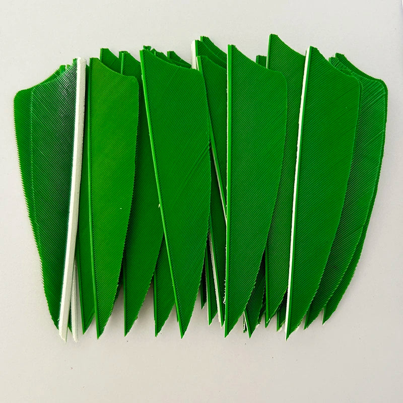 50 Plumas de Pavo de 3 Pulgadas para Flechas, Plumas de Corte Escudo para Arquería, Accesorios para Arco y Flecha