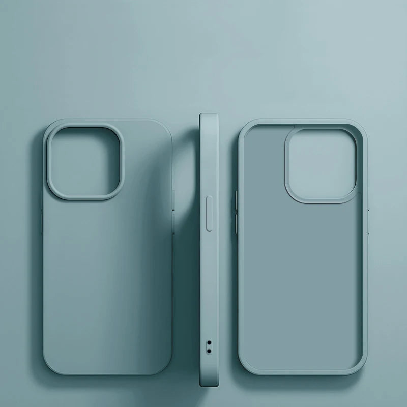 Funda de teléfono de silicona líquida de lujo para APPLE iPhone 11 13 12 14 15 16 Pro Max fundas para iPhone 15 Plus funda protectora a prueba de golpes